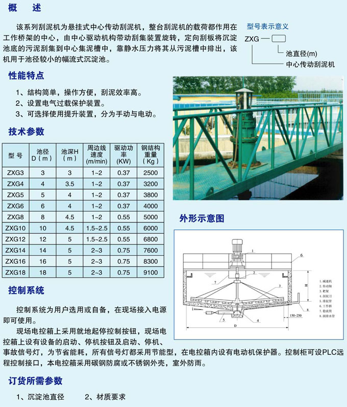 中心传动刮泥机简介